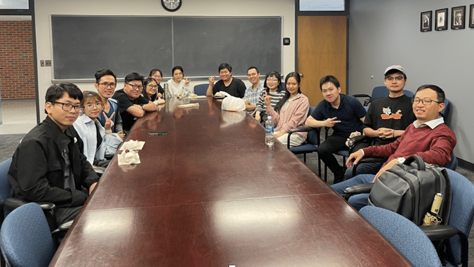 People sitting around a table